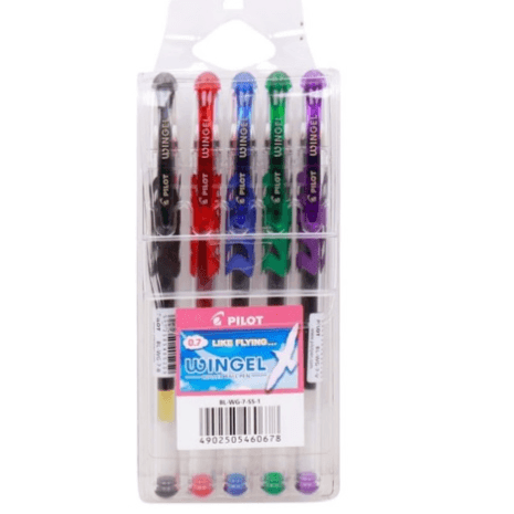 PILOT SET BALL PEN GEL WINGEL BL-WG-5-S 0.5