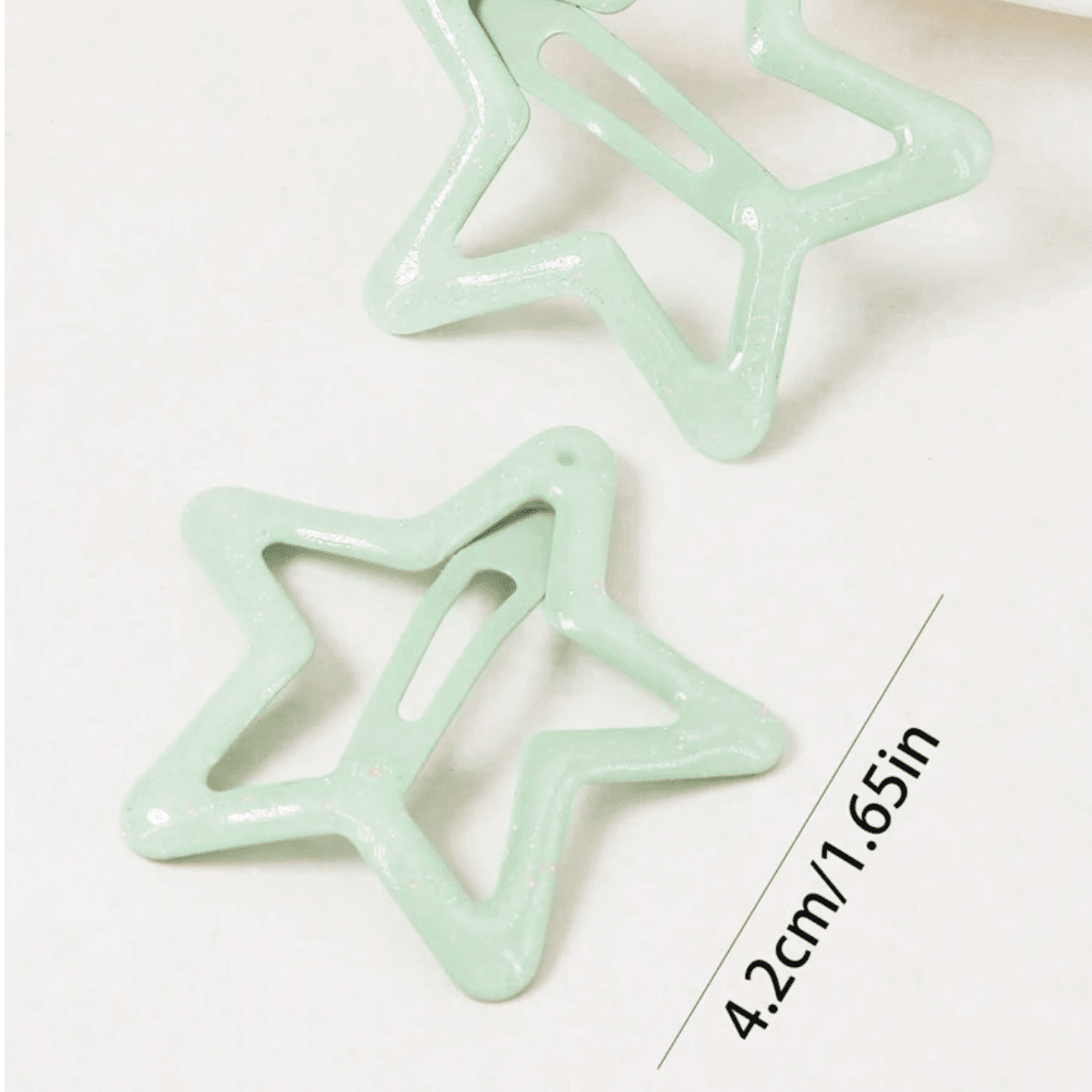 15pcs - Set of Star Shiny Hair Clips - Multicolor 
