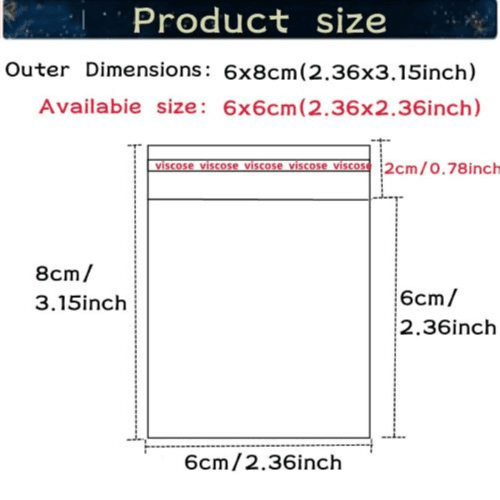 100 Self-Sealing Clear Gift Bags - Resealable OPP Bags for Gifts & More (6*8cm)