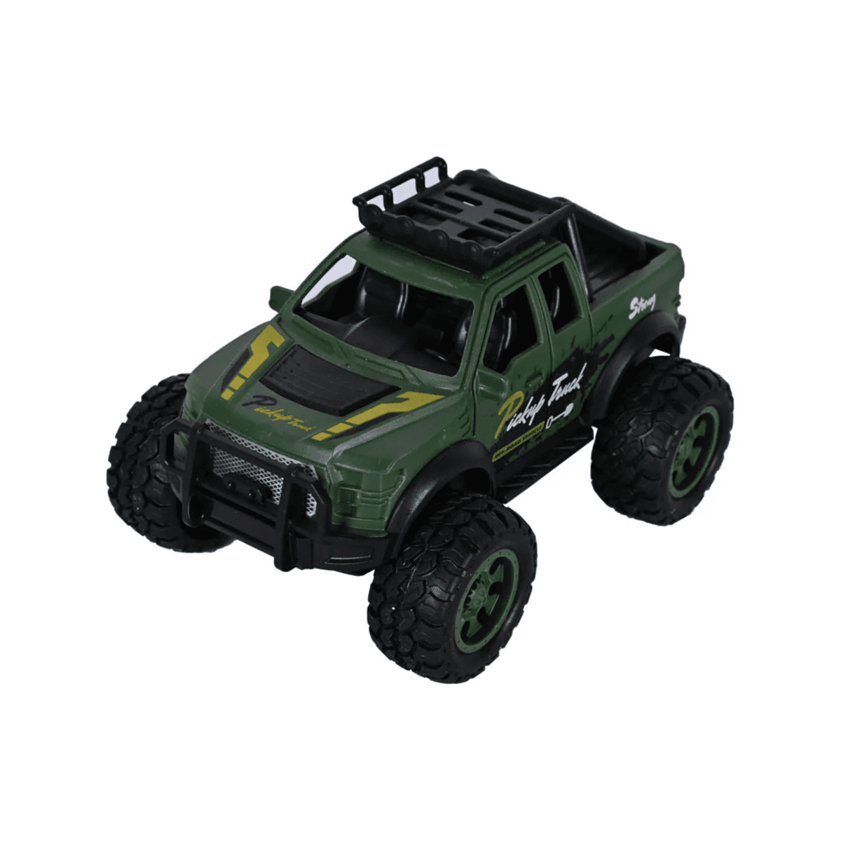 Inertia Slide Die Cast Pickup Truck - Green