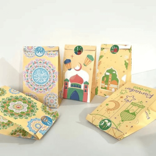 30pcs Ramadan Blessing Bags & Countdown Stickers Set
