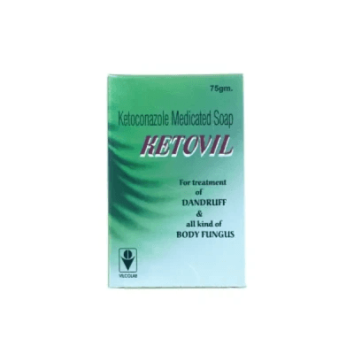 Vilco Ketovil Ketoconazole Medicated Soap for Dandruff & Body Fungus 75gm