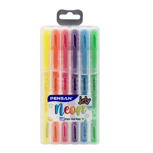 PENSAN BALL PEN JELY NEON SETX6 