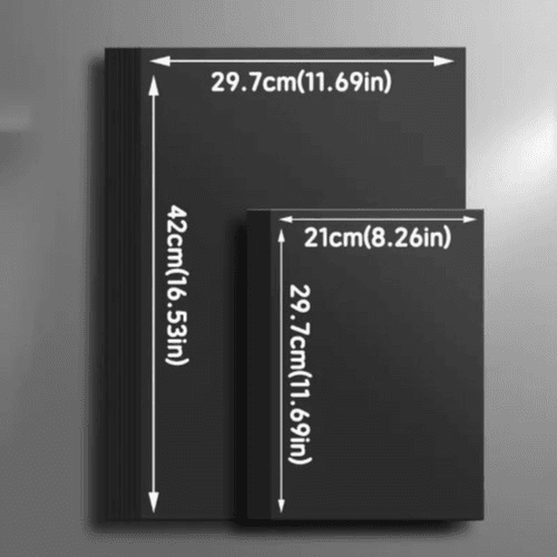 20 Sheets A3 Black Cardboard & Art Paper for Painting & Crafts (180gsm) (Black)