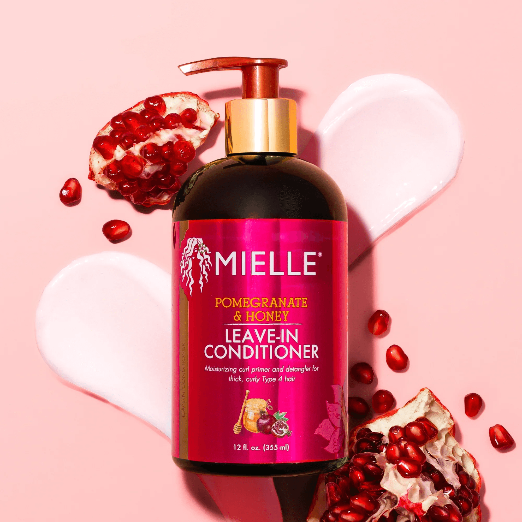 Mielle Leave-In Hair Conditioner with Pomegranate & Honey Moisturizing curl primer & Detangler for thick hair type 355ml