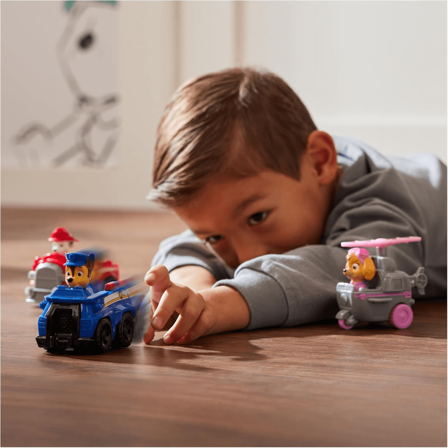 Paw Patrol Pull Back Deluxe Rescue Racers Triple Gift Pack (Chase, Marshall & Skye)