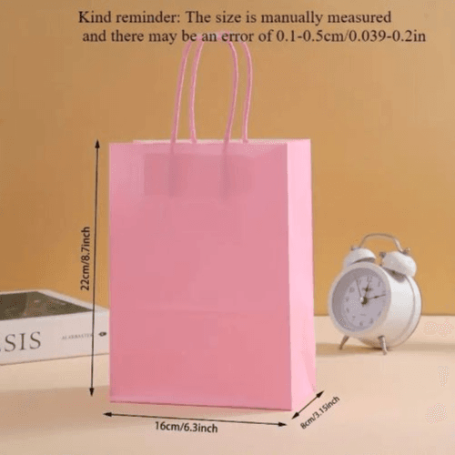 10pcs Reusable Gift Bags With Handles 16x22x8 – Small Paper Bags (Black)