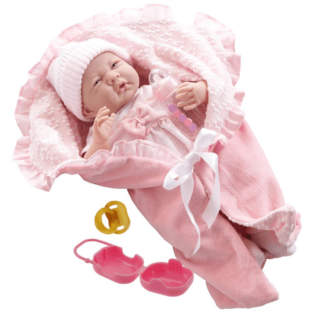 JC Toys Berenguer Boutique La Newborn (15.5"-inches) Realistic Soft Body Doll 8 Piece Gift Set