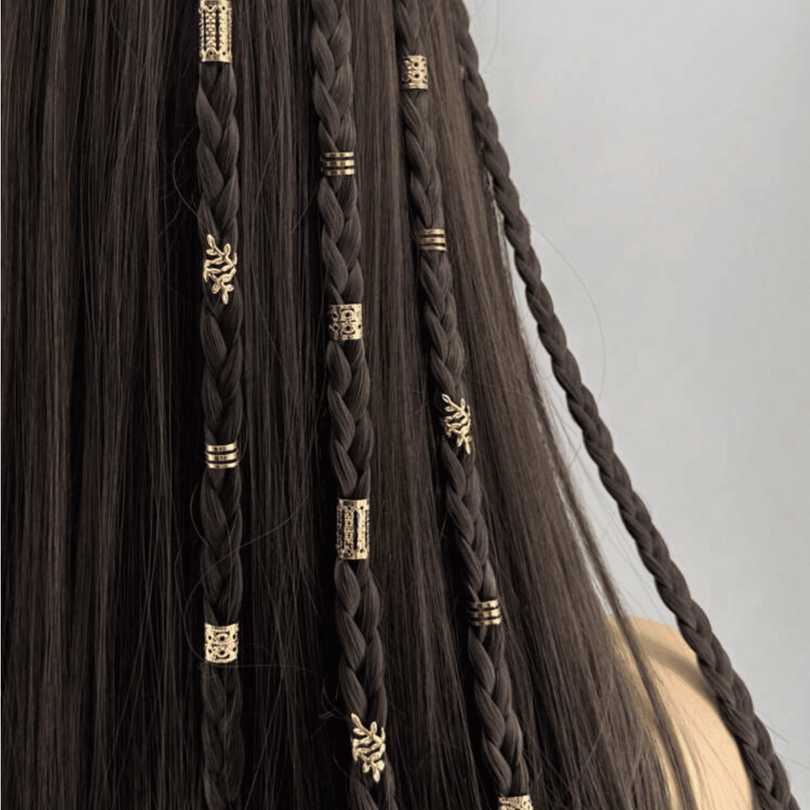 40Pcs -  Mix Hair Rings - Gold