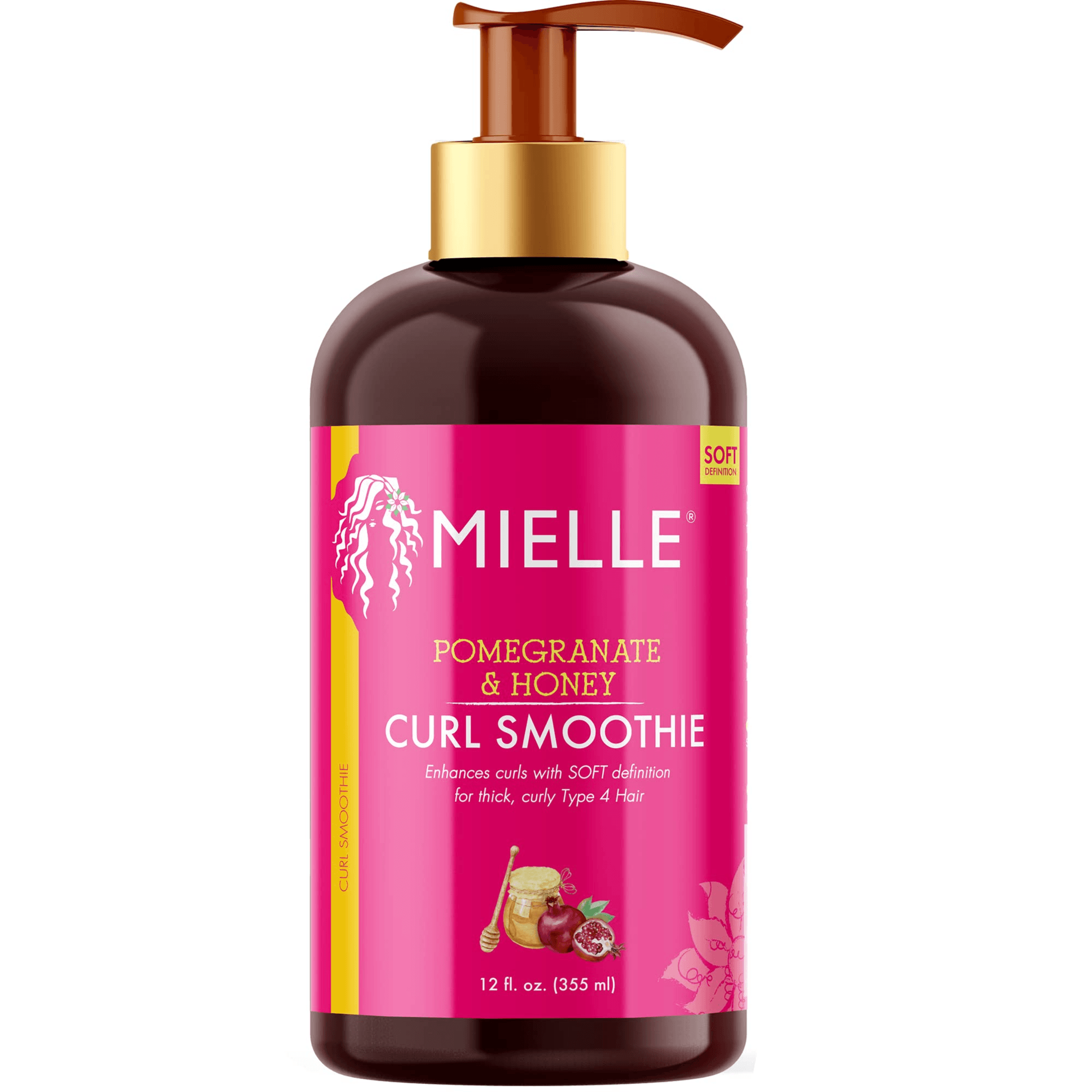 Mielle Curl Smoothie Cream With Pomegranate & Honey enhance Curls with soft definition for thick curl hair 355ml