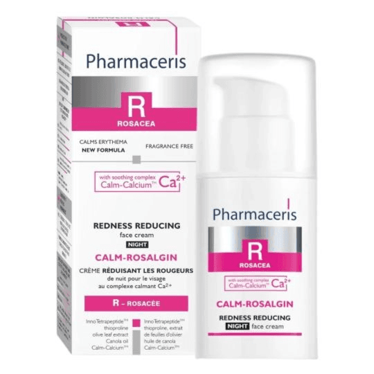 Pharmaceris-R Rosacea Calm-Rosalgin Redness reducing Night face cream with soothing complex 30ml