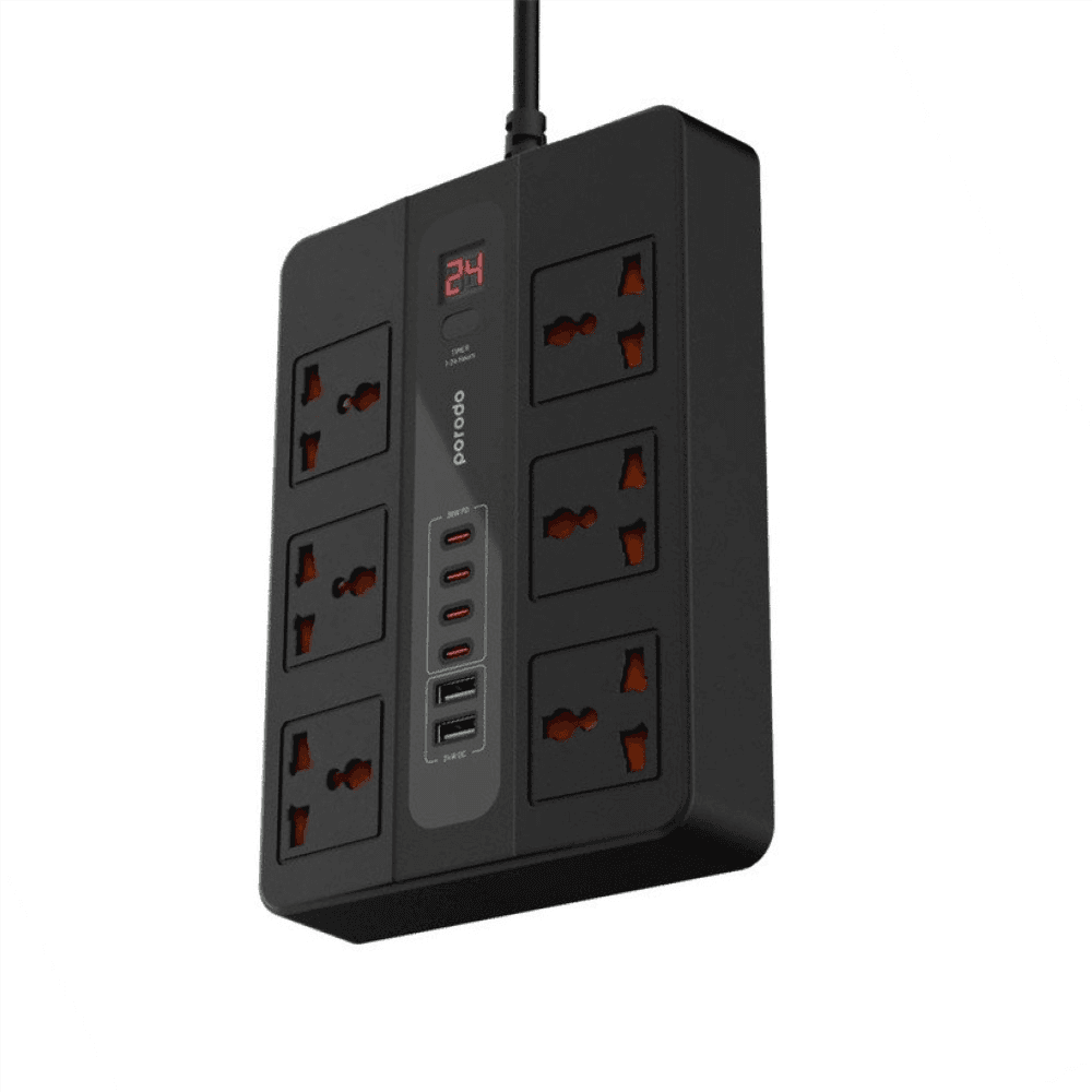 Porodo 6 Sockets Hub / 4 Usb-c / 2 Usb-a Power Super Hub