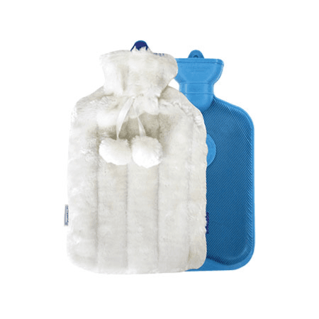 Optimal Rubber Hot Water Bag With Plush Cover White Code:Oph-302 1Pcs