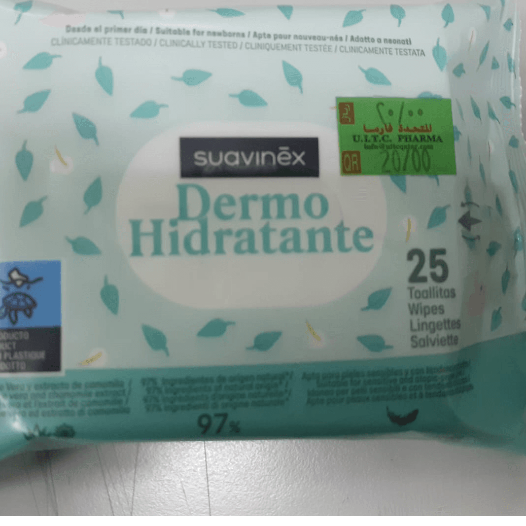 SUAVINEX DERMO-HYDRATING WIPES 25'S(SNX007)