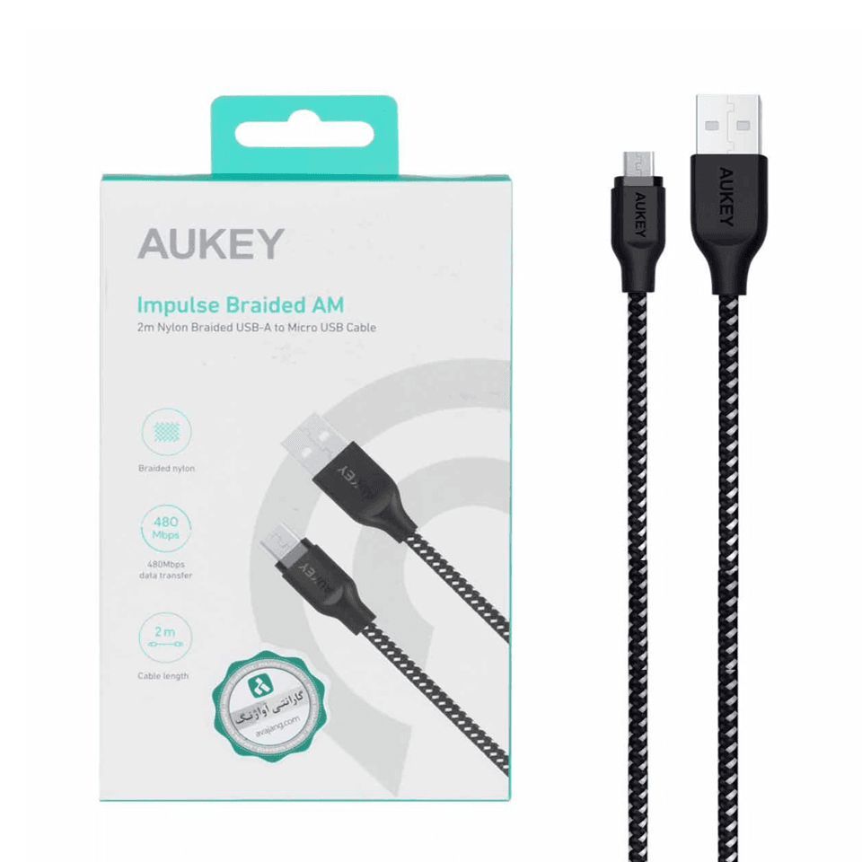 Aukey Impulse Braided Micro إلى USB-A 2M