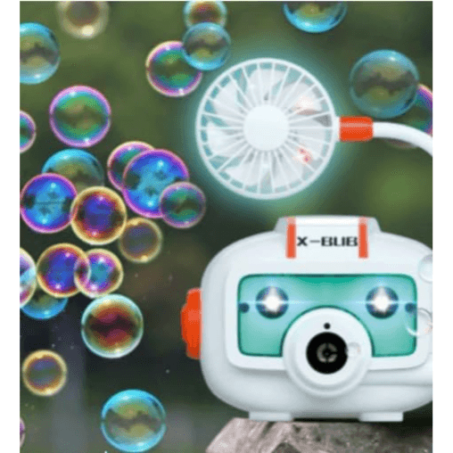 Bubble Maker Camera Toy for Unisex Children, LED Lights and Sound Effects