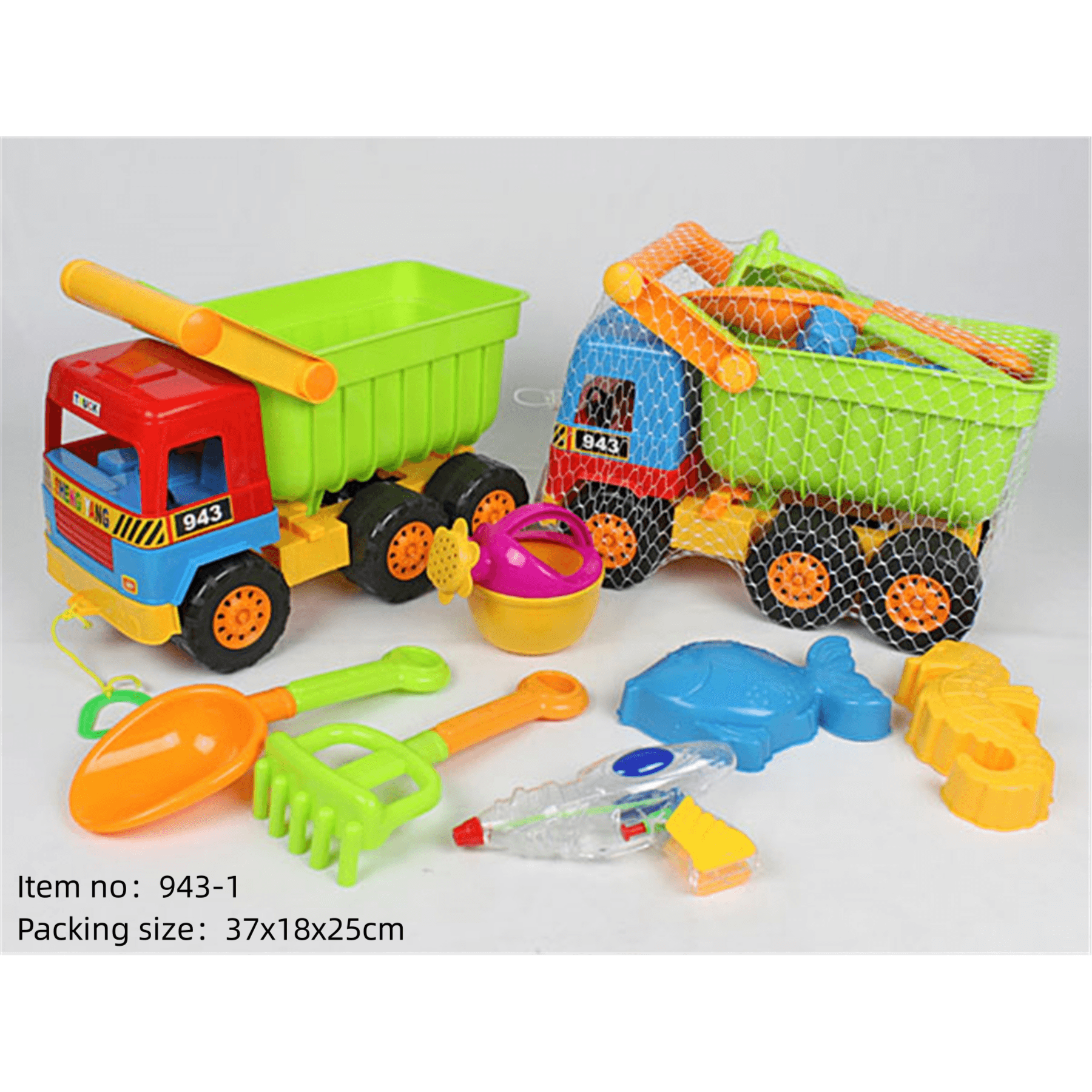Truck Beach Activity Toy Play Set For Kids-10 Pieces Set