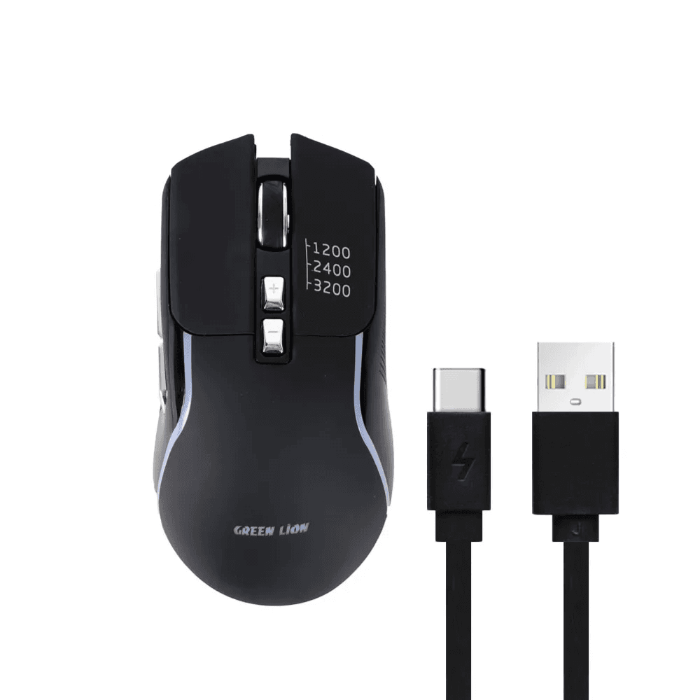 Green Lion Rechargeable Gaming RGB Colors Mouse