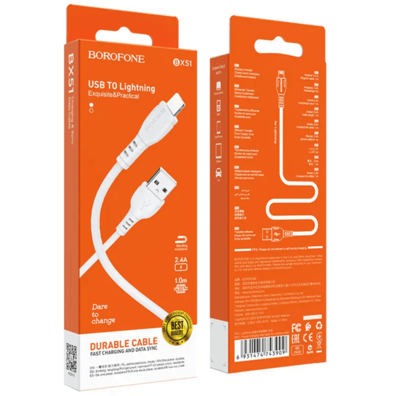 كابل بوروفون USB إلى Lightning BX51 Triumph