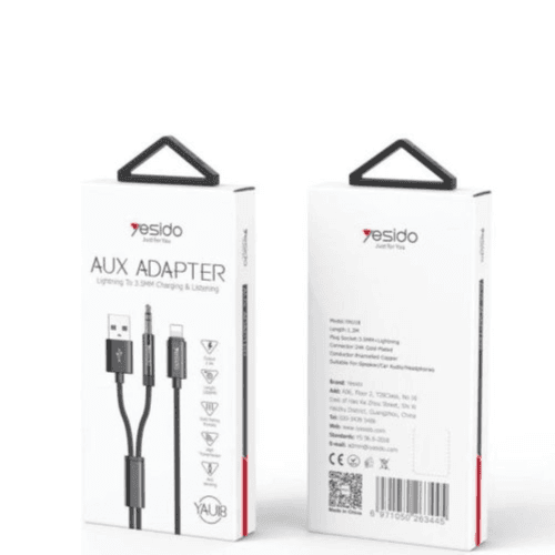 YESIDO - Aux Adapter IPhone to 3.5mm Charging & Listening (YAU18)