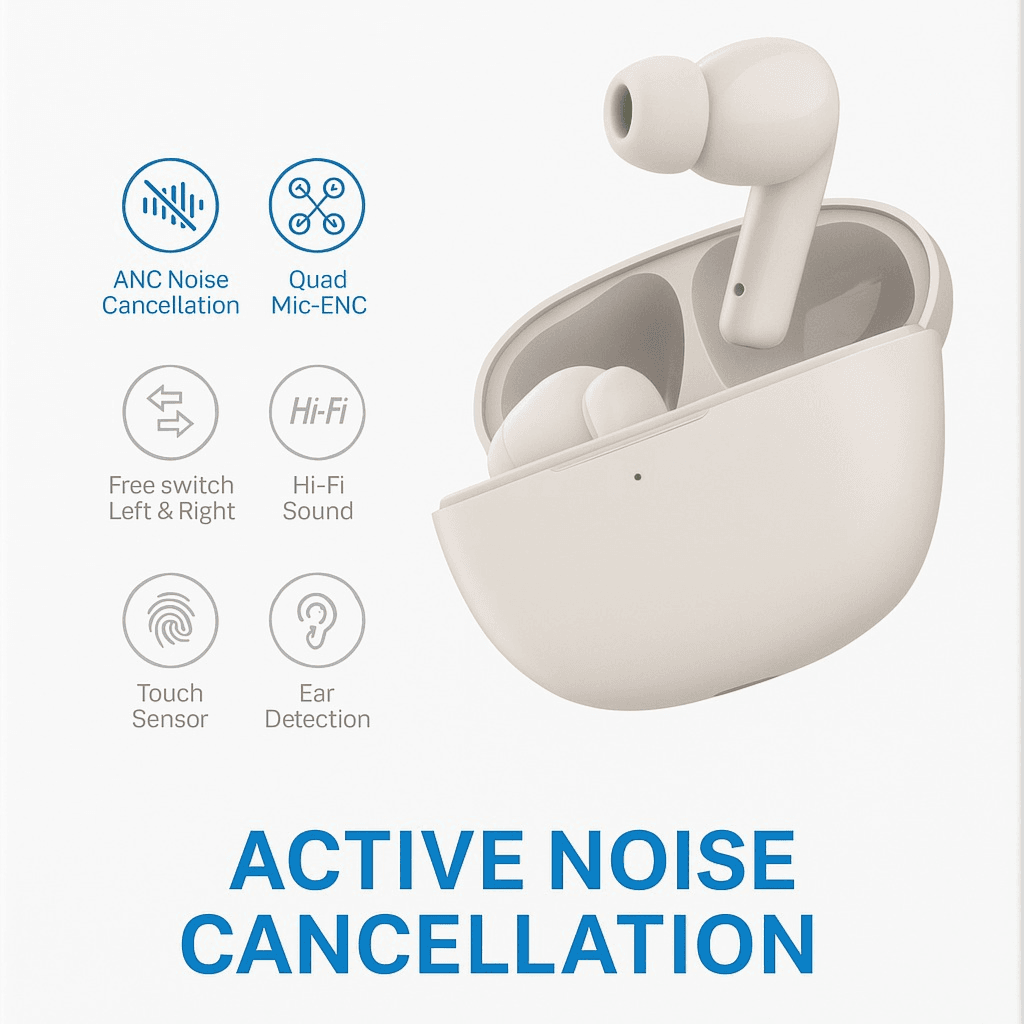 OTEETO - WIRELESS EARPHONE (ANC01) (White)