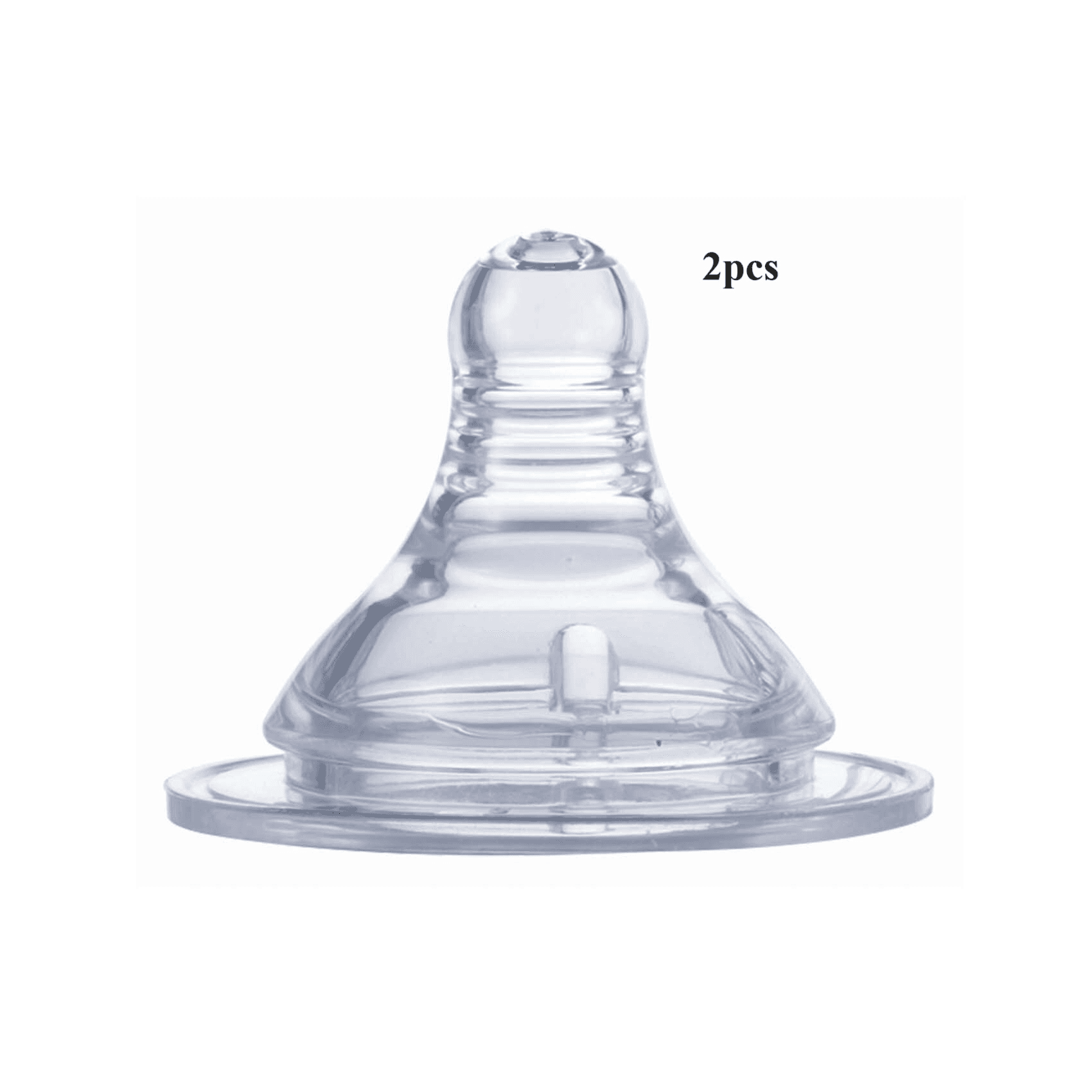 Optimal Wide Neck Silicone Nipple -Anti colic system 6+ months code:OPB-1065 2pcs