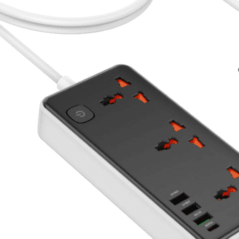 Hoco Extension Cable Multi Port Power Hub