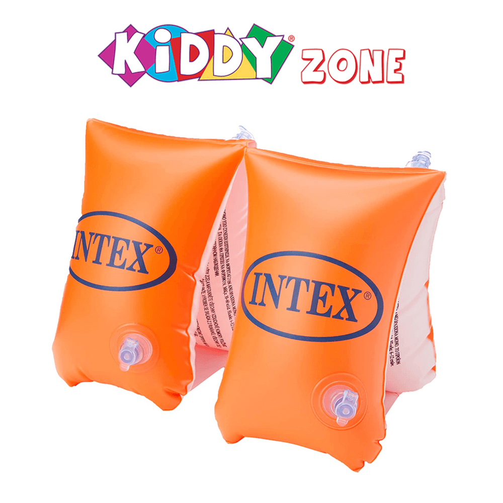 عوامات الذراع الفاخرة (الحجم الكبير) من INTEX بحجم 12×6 إنش، للأطفال من عمر 6 إلى 12 سنة – في علبة تعليق