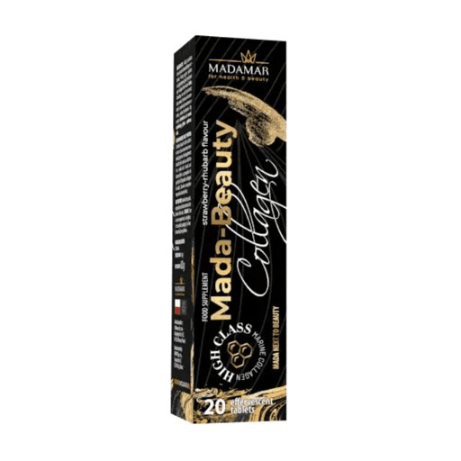 Mada-Beauty Marine Collagen with Strawberry-Rhubarb Flavour 20 effervescent tablets
