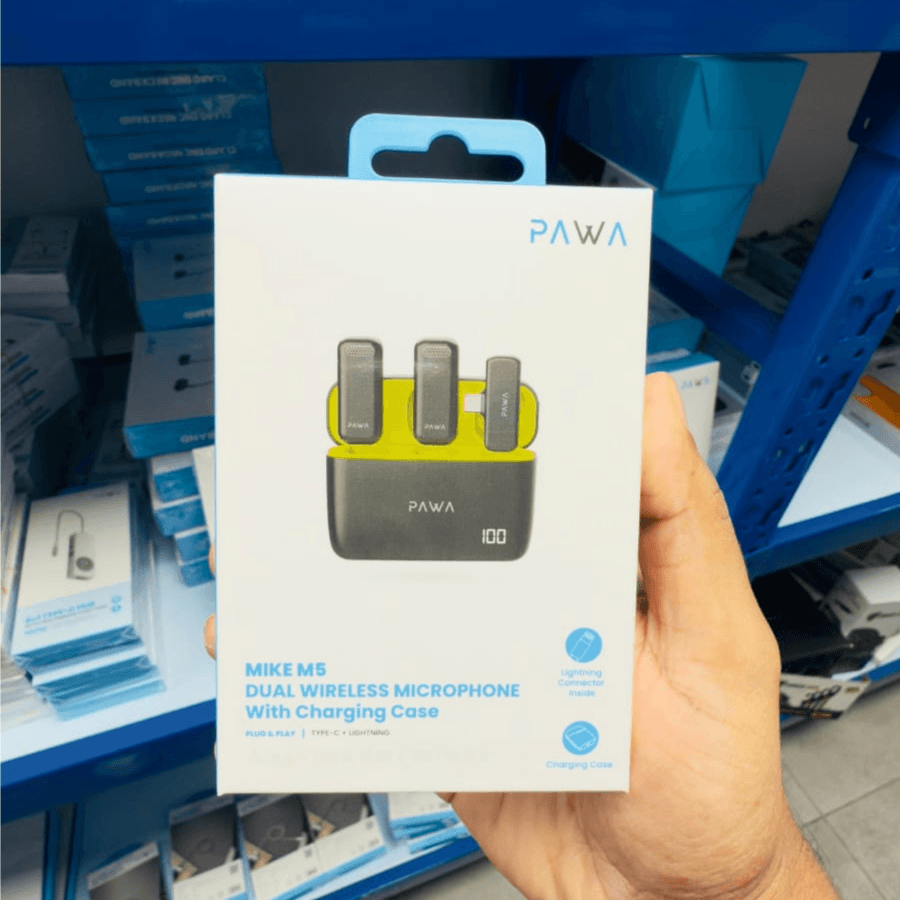 Pawa Dual Wireless Microphone With Charging Case