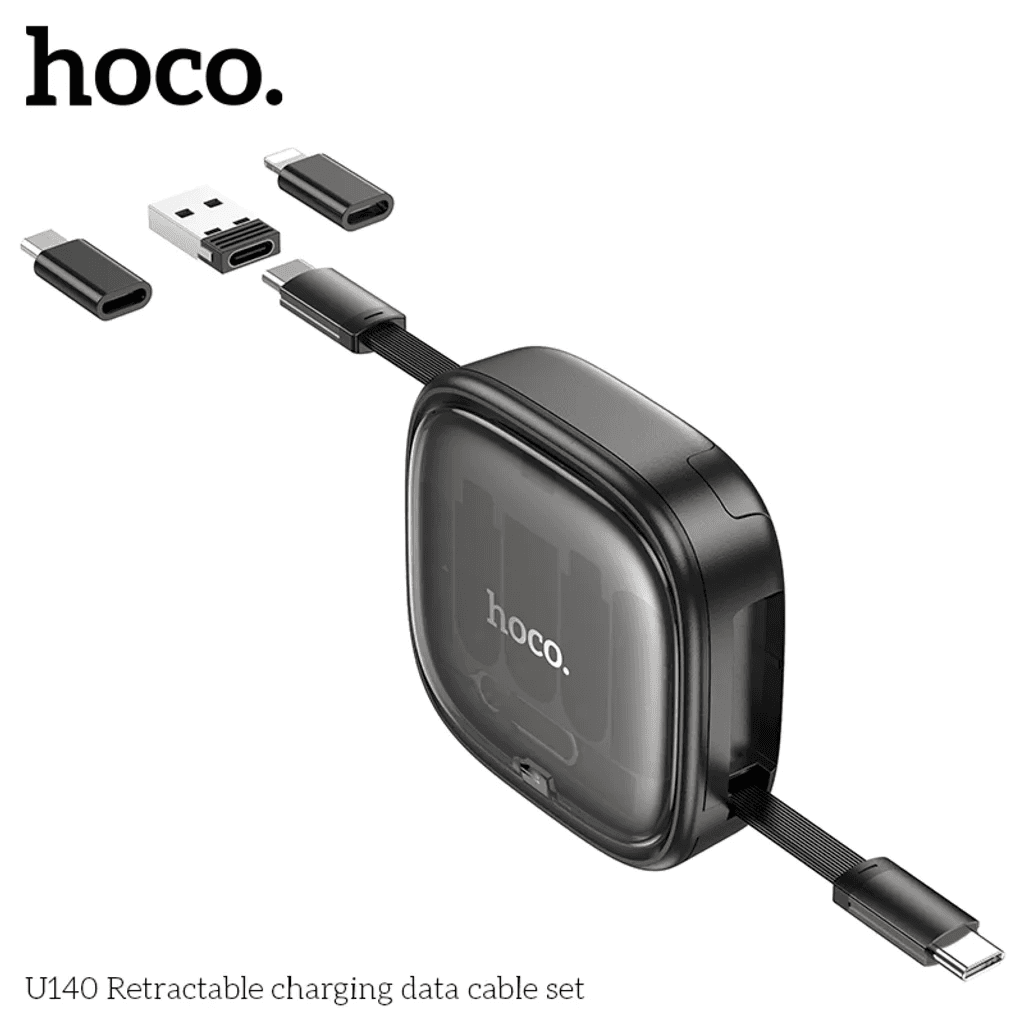 Hoco All In One Retractable Charging Data Cable Set U140