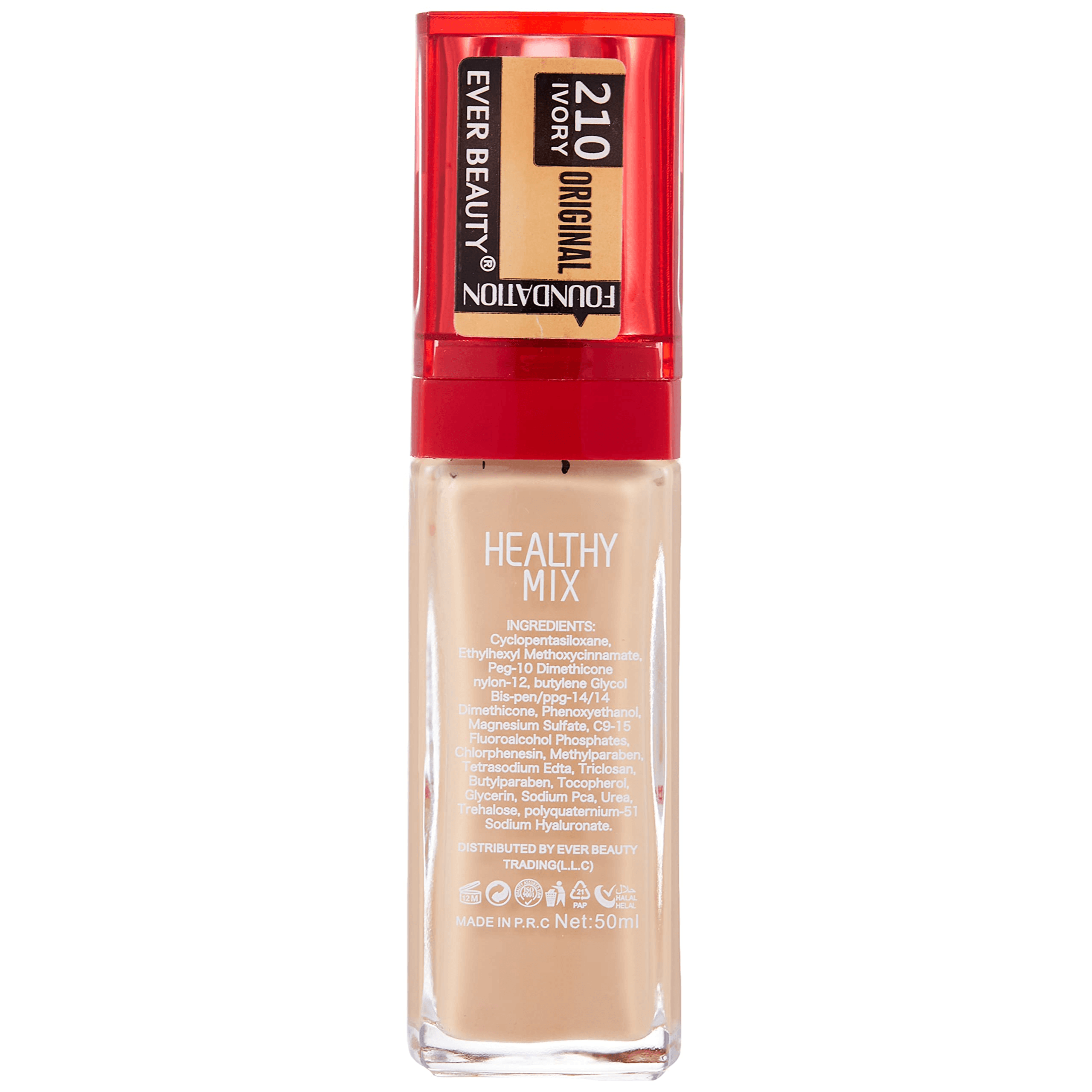Ever Beauty Healthy Mix Bb Cream 24h Hydrating With Vitamin Mix Foundation Makeup Full Coverage Concealer Long Lasting Anti-fatigue -nude Beige-210