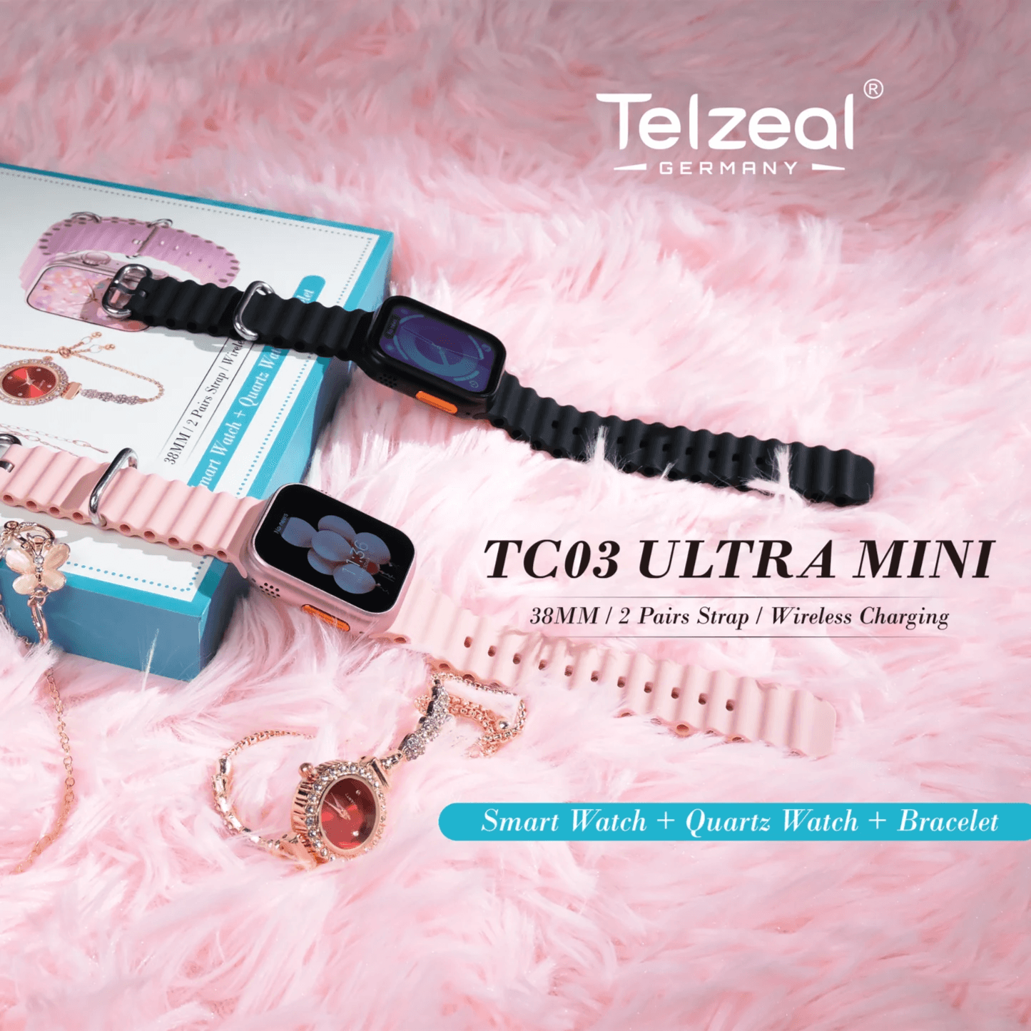 TELZEAL SMART WATCH TC03 ULTRA MINI
