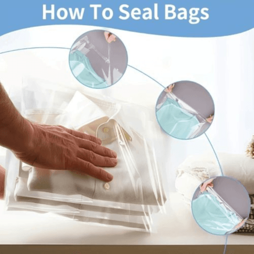 50pcs Resealable Clear Cellophane Bags - Waterproof, Reusable (22x34cm)
