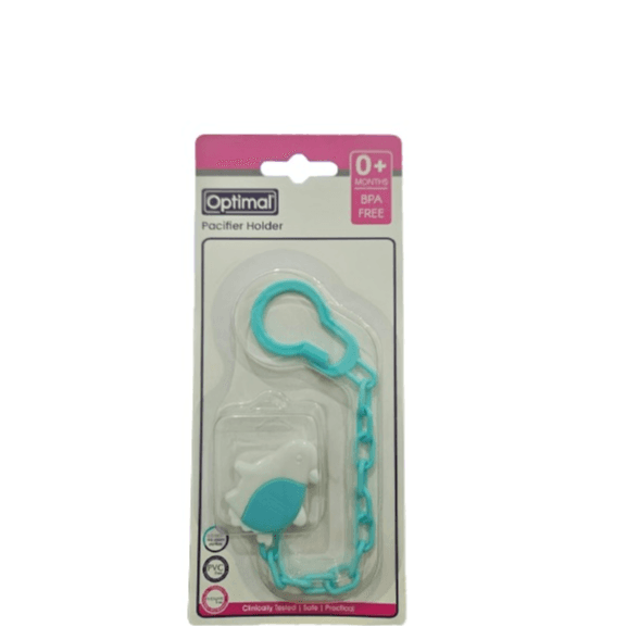 Optimal Pacifier Holder With Metal Pin 0+ Months Code:Opb-1069 Blue Color 1Pcs