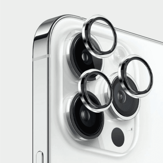 Moxedo Ultimate Protection Camera Lens Protector iPhone 14 Pro/Pro Max - Silver