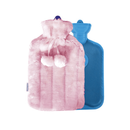 Optimal Rubber Hot Water Bag With Plush Cover Pink Cashmere Code:Oph-302 1Pcs