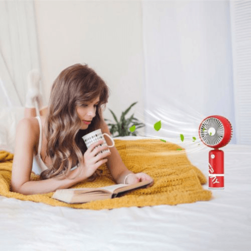 YASE Simple Hand Held Fan (YS-2222) (Red)