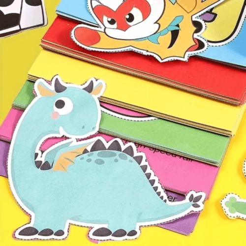 96 Pcs Kids Paper Cutting Craft Kit With Safe Scissors