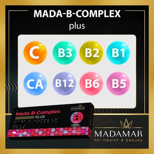 Mada-B-Complex Plus with Calcium & Vitamin C 40 capsules