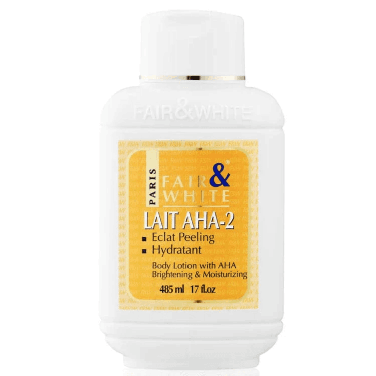 Fair & White Body lotion with AHA brightening & moisturizing hydration and peeling 485ml