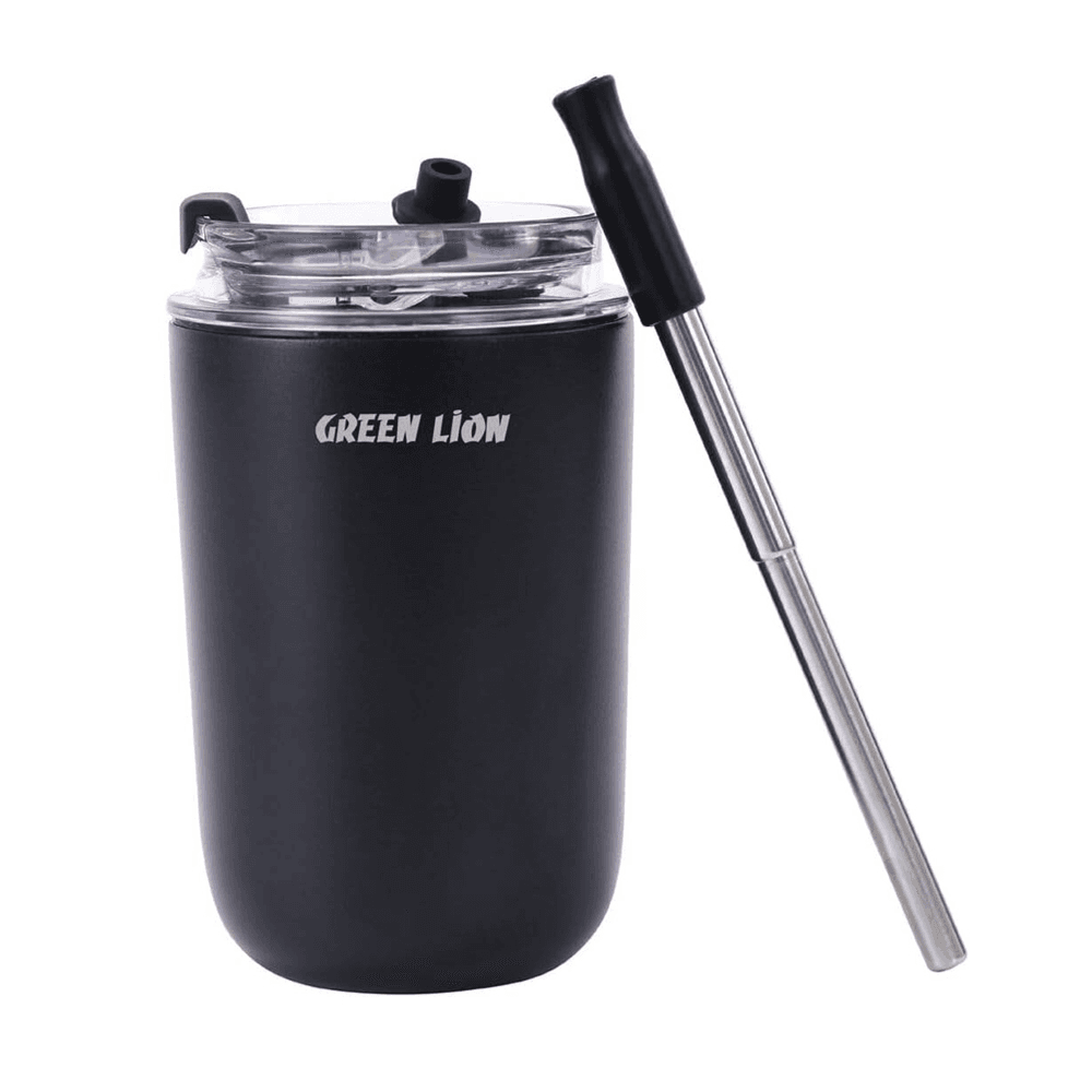 Green Lion Vacuum Travel Mug Lite, 280 ml Capacity, Black