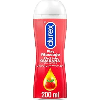 DUREX PLAY MASSAGE 2IN1 LUBE GUARANA SIMULATING 200ML==