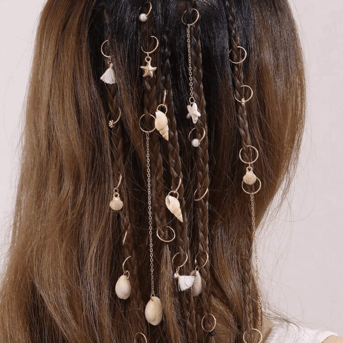 24pcs - Beach Hair Clips Set - Gold