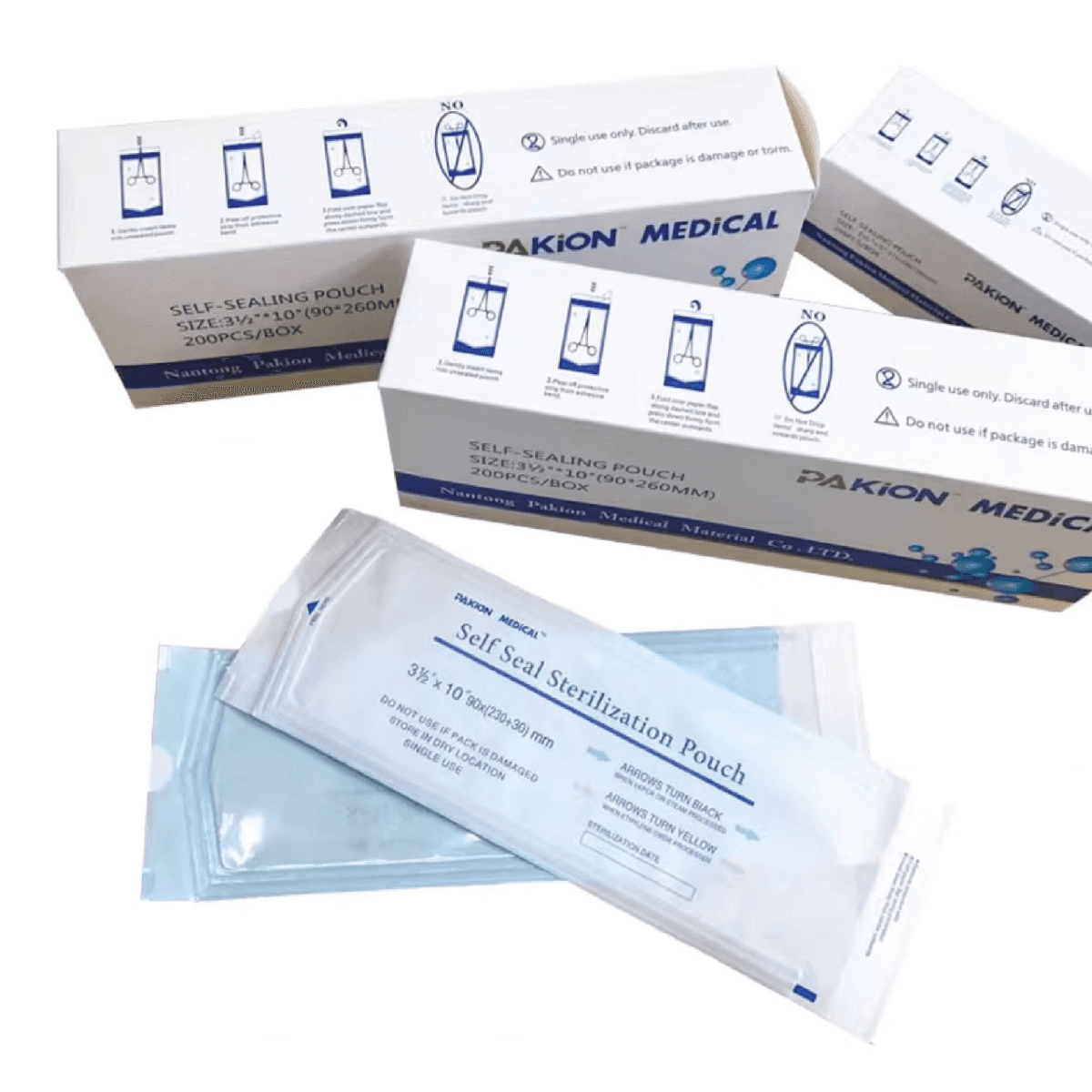 Pakion Medical Self Seal Sterilization Pouch Box (200pcs) / BIG x11 135x(250+30)mm