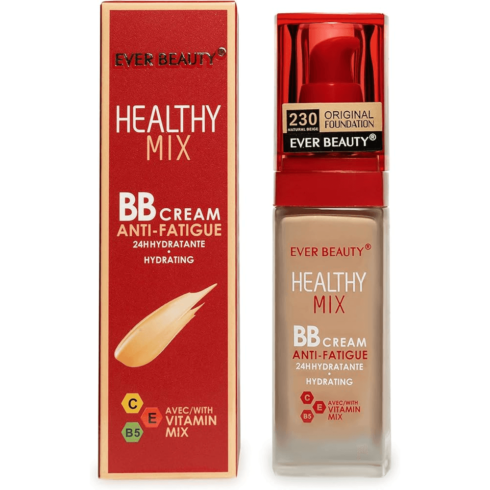 Ever Beauty Healthy Mix Bb Cream 24h Hydrating With Vitamin Mix Foundation Makeup Full Coverage Concealer Long Lasting Anti-fatigue -natural Beige-230