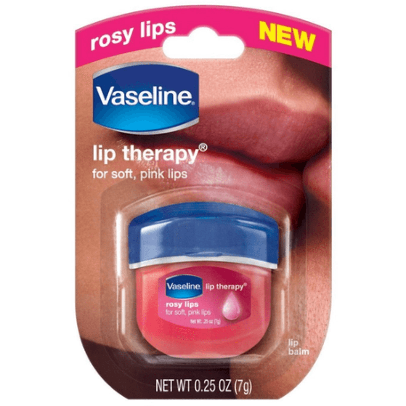 Vaseline Rosy Lips Therapy Netwt.0.25oz (7g)