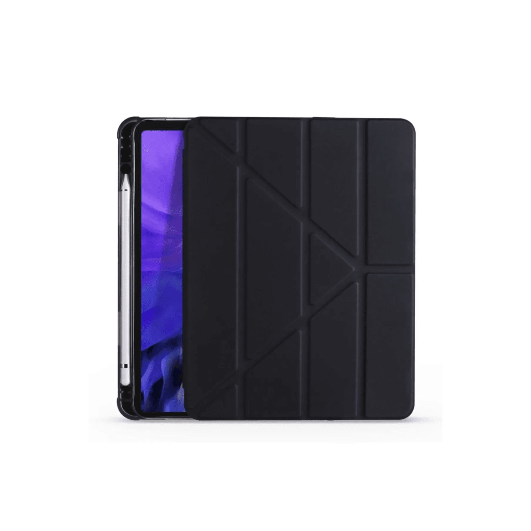 iPad Pro 11 (2024) Multi-Fold Smart Cover With Pen Slot- Black