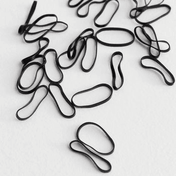 Rubber Bands Black (100pcs)