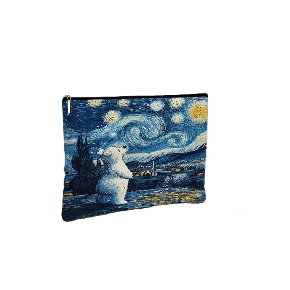 Van Gogh Starry Night Toiletry Bag - Zippered, Travel & Cosmetic Pouch